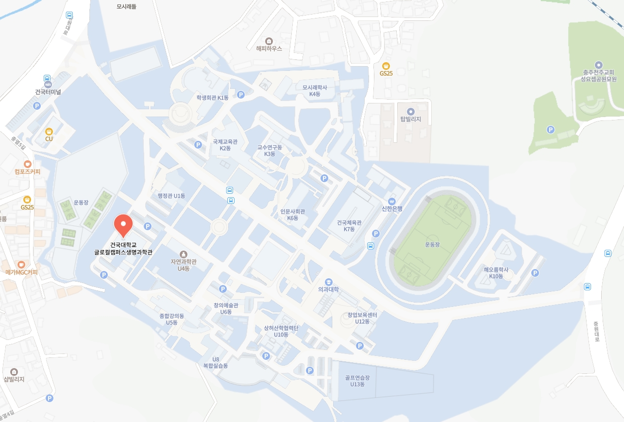 건국대학교 글로컬캠퍼스 의료생명대학 지도